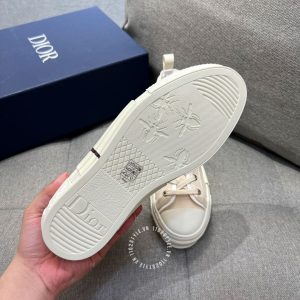 Sneaker Boot Dior hàng hiệu màu be hoạ tiết đen nổi bật - Hình ảnh 8