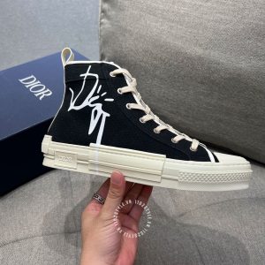Sneaker Boot Dior hàng hiệu màu đen dây trắng giá tốt - Hình ảnh 7
