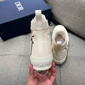 Sneaker Boot Dior hàng hiệu màu be hoạ tiết đen nổi bật - Hình ảnh 7