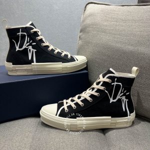 Sneaker Boot Dior hàng hiệu màu đen dây trắng giá tốt - Hình ảnh 4