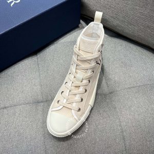 Sneaker Boot Dior hàng hiệu màu be hoạ tiết đen nổi bật - Hình ảnh 5