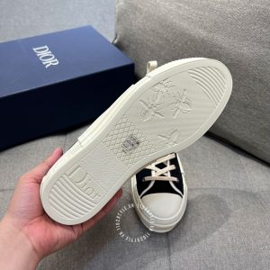 Sneaker Boot Dior hàng hiệu màu đen dây trắng giá tốt - Hình ảnh 9