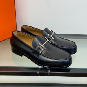 Giày Loafer Hermes nam da trơn phiên bản hàng hiệu giá ưu đãi - Hình ảnh 2