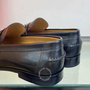 Giày Loafer Hermes nam màu đen da trơn cao cấp hàng hiệu - Hình ảnh 7