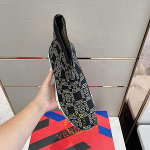 Giày replica Versace Sneaker Flyknit phối màu họa tiết nổi bật - Ảnh 4