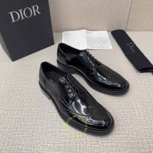 Giày replica da xịn Dior Brogue nam màu đen giá ưu đãi - Ảnh 2