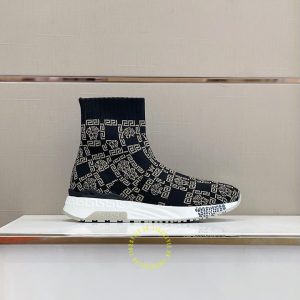 Giày replica Versace Sneaker Flyknit phối màu họa tiết nổi bật - Ảnh 3