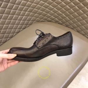 Giày replica da mềm Dior nam màu nâu trơn cao cấp - Ảnh 7