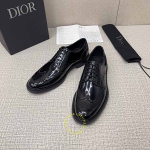 Giày replica da xịn Dior Brogue nam màu đen giá ưu đãi - Ảnh 3