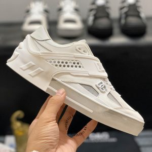 Giày nam Dolce & Gabbana màu trắng logo nổi replica 1:1 - Ảnh 4