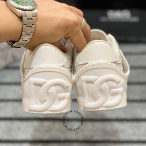 Giày nam Dolce & Gabbana màu trắng logo nổi replica 1:1 - Ảnh 5