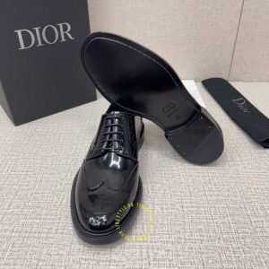 Giày replica da xịn Dior Brogue nam màu đen giá ưu đãi - Ảnh 4