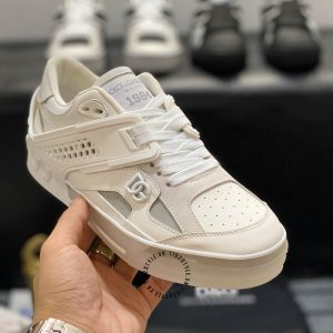 Giày nam Dolce & Gabbana màu trắng logo nổi replica 1:1 - Ảnh 6