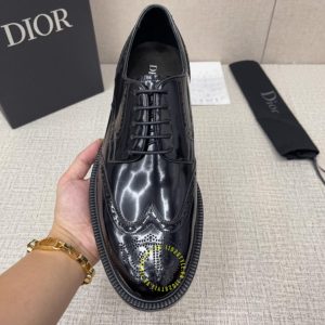 Giày replica da xịn Dior Brogue nam màu đen giá ưu đãi - Ảnh 5