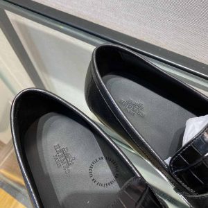 Giày Loafer Hermes nam màu đen phiên bản replica 1:1 - Hình ảnh 7