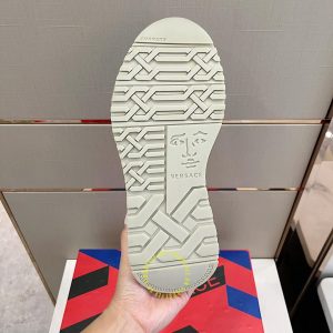 Giày replica Versace Sneaker Flyknit màu đen họa tiết trắng - Ảnh 9