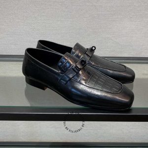 Giày Loafer Hermes nam màu đen phiên bản replica 1:1 - Hình ảnh 2