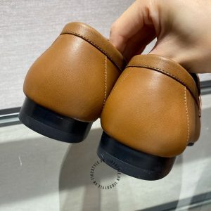 Giày Loafer Hermes nam màu nâu replica 1:1 chính hãng - Hình ảnh 8
