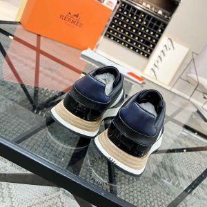 Giày thể thao Hermes màu đen phối trắng replica 1:1 chính hãng - Hình ảnh 8