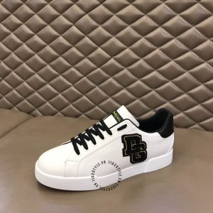 Giày sneaker Dolce & Gabbana màu trắng logo đen replica 1:1 - Ảnh 5