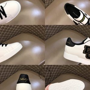 Giày sneaker Dolce & Gabbana màu trắng logo đen replica 1:1 - Ảnh 9