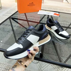 Giày thể thao Hermes màu đen phối trắng replica 1:1 chính hãng - Hình ảnh 4