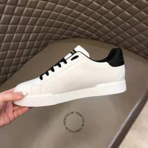 Giày sneaker Dolce & Gabbana màu trắng logo đen replica 1:1 - Ảnh 6