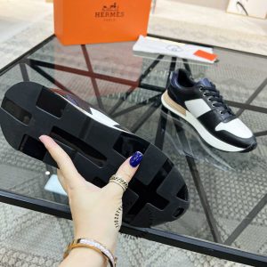 Giày thể thao Hermes màu đen phối trắng replica 1:1 chính hãng - Hình ảnh 9