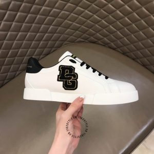 Giày sneaker Dolce & Gabbana màu trắng logo đen replica 1:1 - Ảnh 7