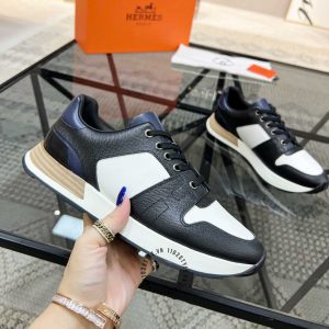 Giày thể thao Hermes màu đen phối trắng replica 1:1 chính hãng - Hình ảnh 5