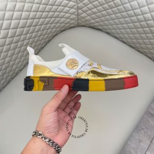 Giày slipon Versace nam màu trắng phối họa tiết replica cao cấp - Ảnh 5