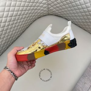 Giày slipon Versace nam màu trắng phối họa tiết replica cao cấp - Ảnh 6