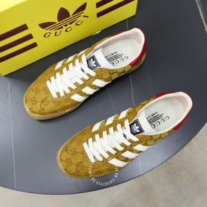 Giày Sneaker Gucci nam da lộn màu nâu họa tiết Monogram - Ảnh 3