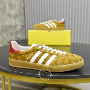 Giày Sneaker Gucci nam da lộn màu nâu họa tiết Monogram - Ảnh 6