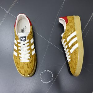 Giày Sneaker Gucci nam da lộn màu nâu họa tiết Monogram - Ảnh 2