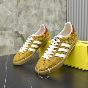 Giày Sneaker Gucci nam da lộn màu nâu họa tiết Monogram - Ảnh 5