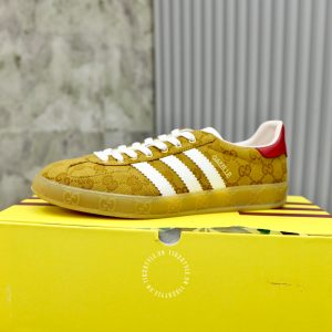 Giày Sneaker Gucci nam da lộn màu nâu họa tiết Monogram - Ảnh 7