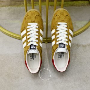 Giày Sneaker Gucci nam da lộn màu nâu họa tiết Monogram - Ảnh 4