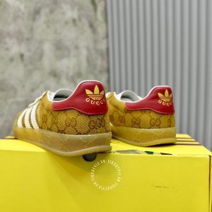 Giày Sneaker Gucci nam da lộn màu nâu họa tiết Monogram - Ảnh 8