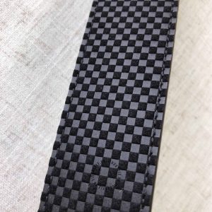 Thắt lưng da cao cấp Louis Vuitton mặt bạc dây họa tiết caro nhỏ - Ảnh 5