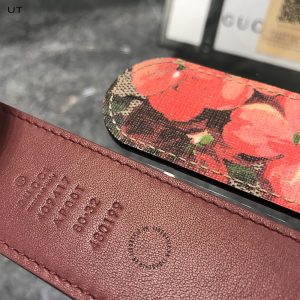 Thắt lưng da Gucci mặt khóa bạc dây phối màu họa tiết cao cấp - Ảnh 7