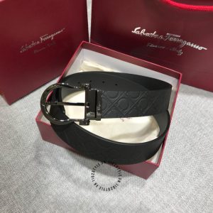 Thắt lưng Salvatore Ferragamo nam da thật dập logo chìm - Ảnh 2