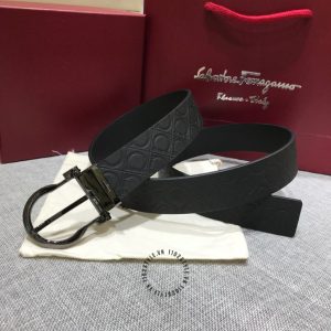 Thắt lưng Salvatore Ferragamo nam da thật dập logo chìm - Ảnh 3