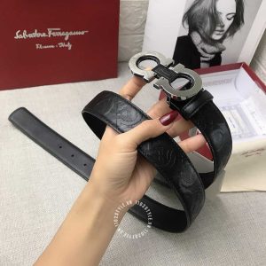 Thắt lưng nam Salvatore Ferragamo da xịn màu đen cao cấp - Ảnh 6