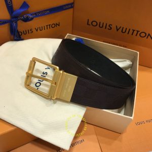 Thắt lưng nam da xịn Louis Vuitton khóa xỏ kim màu vàng nổi bật - Ảnh 3
