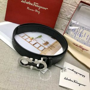 Thắt lưng nam Salvatore Ferragamo da xịn màu đen cao cấp - Ảnh 5