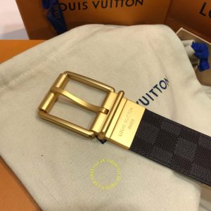 Thắt lưng nam da xịn Louis Vuitton khóa xỏ kim màu vàng nổi bật - Ảnh 5