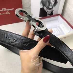 Thắt lưng nam Salvatore Ferragamo da xịn màu đen cao cấp - Ảnh 4