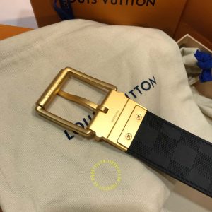 Thắt lưng nam da xịn Louis Vuitton khóa xỏ kim màu vàng nổi bật - Ảnh 6