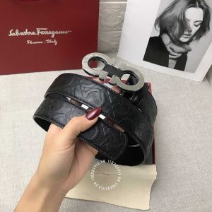 Thắt lưng nam Salvatore Ferragamo da xịn màu đen cao cấp - Ảnh 7
